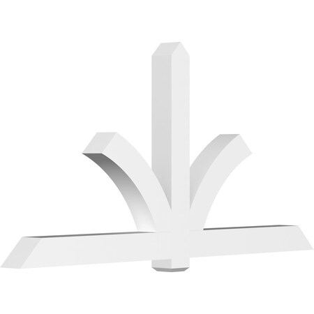 Ekena Millwork Redmond Architectural Grade PVC Gable Bracket, 96"W x 48"H x 6"D x 6"F, 12/12 Pitch GBP096X48X0606RED00